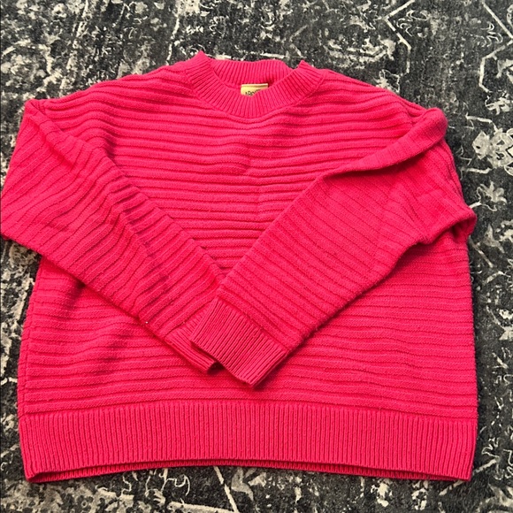 Kids Pink Ribbed Sweater - Picture 1 of 4